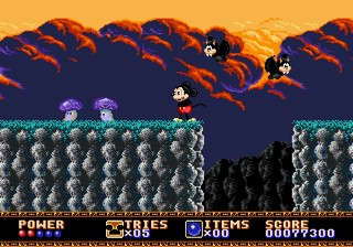 une photo d'Ã©cran de Castle of Illusion sur Sega Megadrive